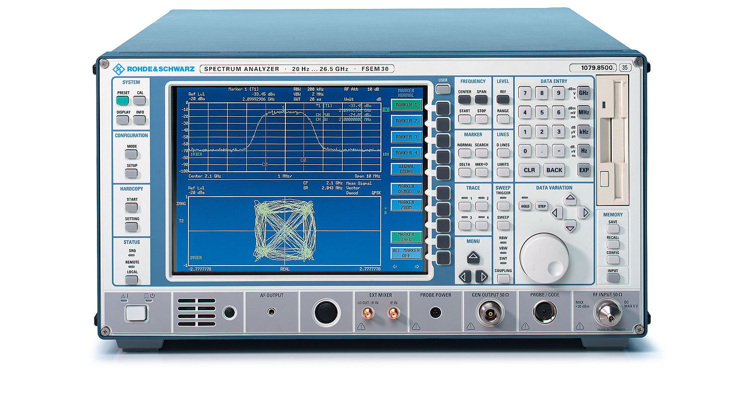 Contact TestWorld to get the best pricing on a used/refurbished Rohde & Schwarz FSEA30 Spectrum Analyzer GSM, Q-CDMA, W-CDMA, WLAN and More . Rental and financing/lease options available. Rohde & Schwarz FSEA30 Spectrum Analyzer GSM, Q-CDMA, W-CDMA, WLAN and More