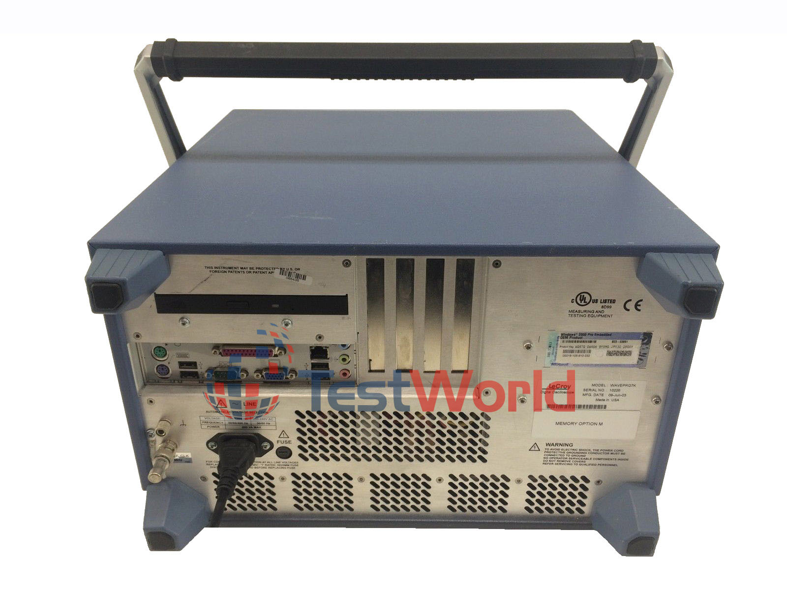 Contact TestWorld to get the best pricing on used/refurbished LeCroy 7200 DSO Oscilloscope . Rental and financing/lease options available. LeCroy-7200-Wavepro7k-Back